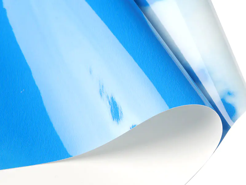 Blauw gestreepte PVC spanplafondfilm-20