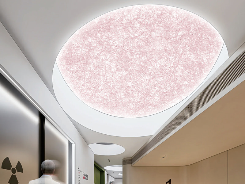 Kunstbedrukte zachte plafondfolie Kunstbedrukte zachte plafondfolie